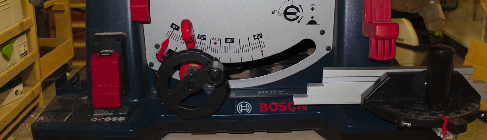 Bedienelemente der Bosch GTS 10 XC